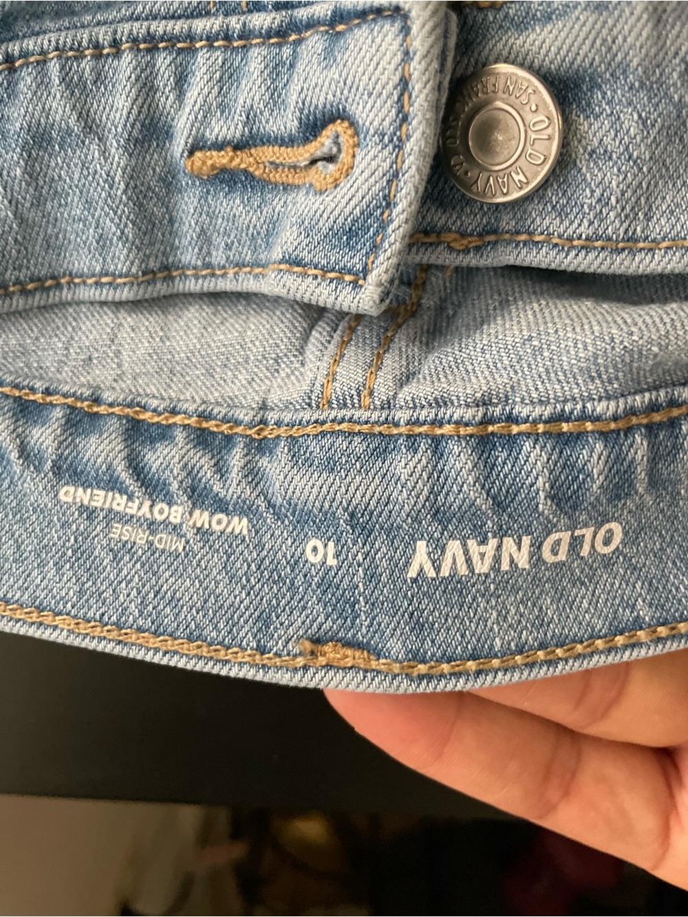 Old Navy Light Wash Boyfriend Jeans - Pale Blue